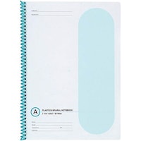 プラスチックスパイラルノート6号40枚青×5
