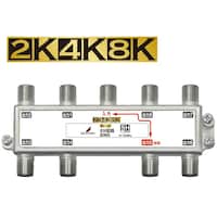 DXアンテナ 6分配器 4K8K対応 1端子通電型 屋内用 49×115×16.5mm(本体部) 屋内用6分配器 1個 6DMS アンテナ関連・AV関連ケーブル パーツ