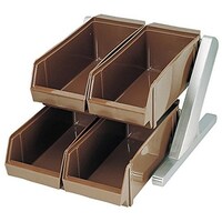 エムテートリマツ DXオーガナイザーブラウン 2段2列 63142583 飲食店用 卓上用品 カトラリー(ナイフ 1個