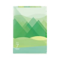 7ポケットクリアホルダーA4 ランドスケープ柄 緑