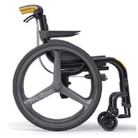 車いす Wheeliy サポートブレーキ付 濃灰