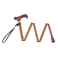 アズワン ステッキ(折りたたみ・伸縮式) ポーチ付き ブラウン AS572BZ077DBR 0806325 1本