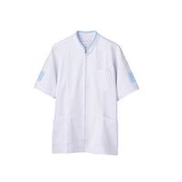 ジャケット メンズ 半袖 白/サックス