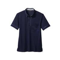 住商モンブラン ニットシャツ 兼用 半袖 ネイビー/ブルー M 325009 ウエア・シューズ・グッズ ワークウェア 1枚