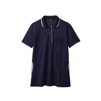 住商モンブラン ニットシャツ レディス 半袖 ネイビー/ブルー M 320009 ウエア・シューズ・グッズ ワークウェア 1枚