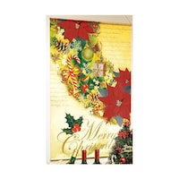 アズワン クリスマスリース タペストリー 60×90cm ゴールド 2811911 65811551 1セット