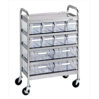 ステンレスCSワゴン透明ボックス付