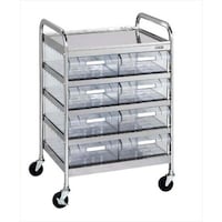 ステンレスCSワゴン透明ボックス付