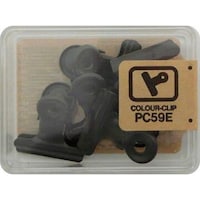 豆 カラー目玉クリップ 5コ 濃茶 5個