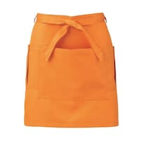 KAZEN サロンエプロンオレンジ APK4924 フリー 防護エプロン 1枚