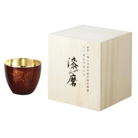 アサヒ 漆磨 2重構造ぐい呑み(赤漆流し) SCWGK502 和食器 1個
