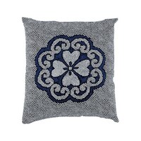 アズワン 綿 座布団IT 花かなこ132 青 550×510 カバーのみ 62630704 1個(1個)