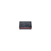 アズワン 9寸長手松花堂 黒へギ目渕朱(仕切別) RBV62 62680216 料理演出用品 和 1個(1個)