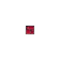 アズワン 8.5寸松花堂用舟型仕切 朱天黒 RBV76 62680229 料理演出用品 和 1個(1個)