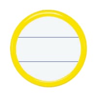 丸型名札安全ピン・クリップ両用型 直径50mm黄