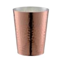 田辺金具 華ロックグラス槌目180ml銅ミラー 4562208694819 調理小物 1個