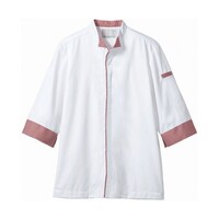 住商モンブラン 調理コート 兼用 7分袖 白/ワインチェ