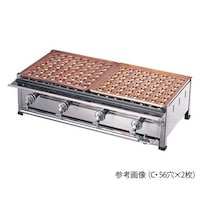 銅たこ焼台 4連セット LP D(36穴x2枚)