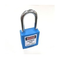 セーフラン安全用品 ロックアウト用パドロック(青) 吊 38mmタイプ 146591