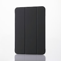 エレコム iPad 10.9インチ 第10世代 用 ケース ソフトレザー スリープ対応 マグネット フラップ 2アングル スタンド機能 背面クリア 軽量 超薄型 ブラック