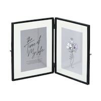 Francfranc メタルガラス フレーム 2面 ブラック 1111030021626 雑貨/生活雑貨 1個