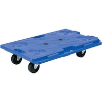 連結静音樹脂台車 ブルー 150kg 3台