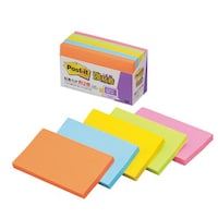 スリーエム ジャパン ポストイット 強粘着 ノートふせん 75×127mm ネオンカラー