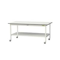 【軽量作業台150シリーズ】移動式/全面棚板付き