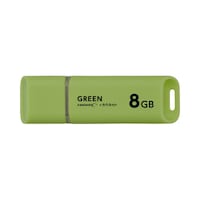 USBメモリ キャップ式 8GB グリーン×3