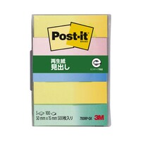 ポストイット 再生紙見出し50×15 グラデ 5冊