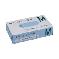 カウネット プラスチック手袋 粉無 M