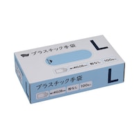 カウネット プラスチック手袋 粉無 L