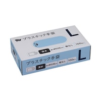 カウネット プラスチック手袋 薄手 粉無 L