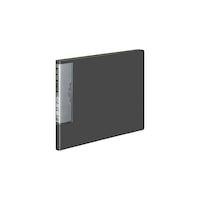 クリヤーブックウェーブカットA4横20P濃灰