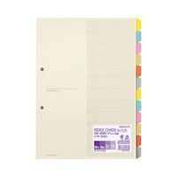 コクヨ カラー仕切カード ファイル用A4縦 2穴12山1組×30