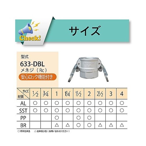 633−DBL−1−1/4−BR ロック