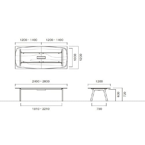 BL−B2412V−MGビッグテーブル
