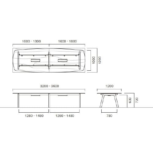 BL−B3212VW−OWビッグテーブル