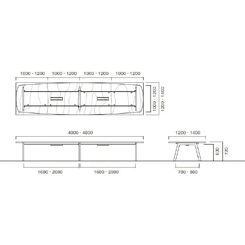 BL−B4012V−MGビッグテーブル