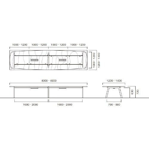 BL−S4014VW−DWビッグテーブル