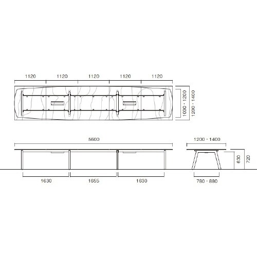 BL−S5612V−OWビッグテーブル