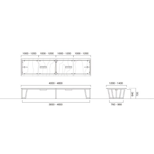 JP−B4812−WGビッグテーブル