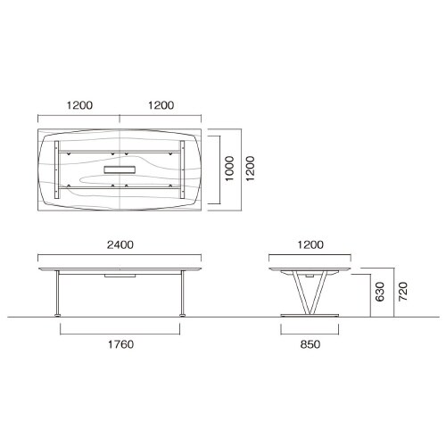 NDS−B2412VW−WNビッグテーブル