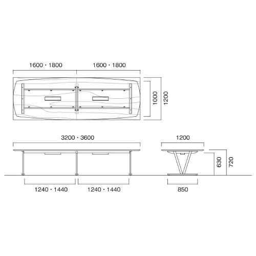 NDS−B3612KW−DWビッグテーブル