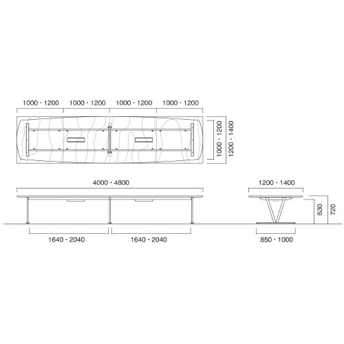 NDS−B4812VW−MGビッグテーブル