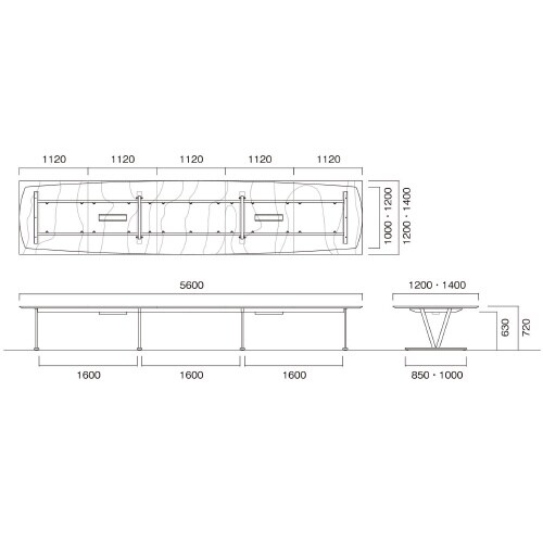 NDS−S5614KW−WNビッグテーブル