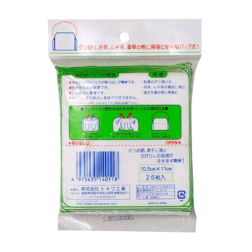 糸付きお茶パックLサイズ(26枚入り)