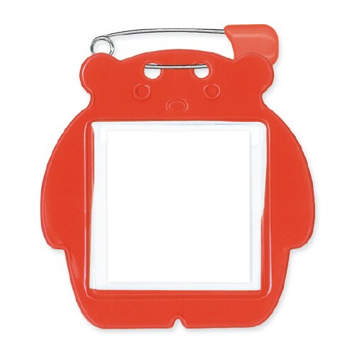 クマ型名札 1枚パック レッド ×5