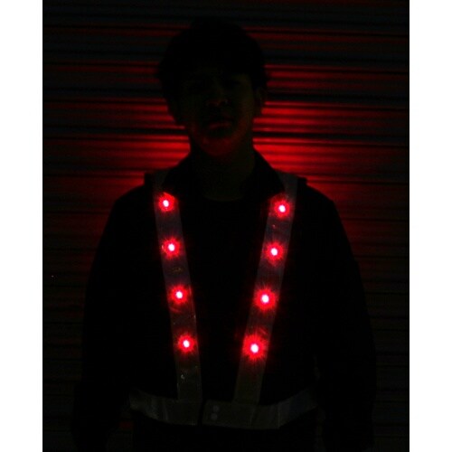 LED 安全反射ベスト 白色