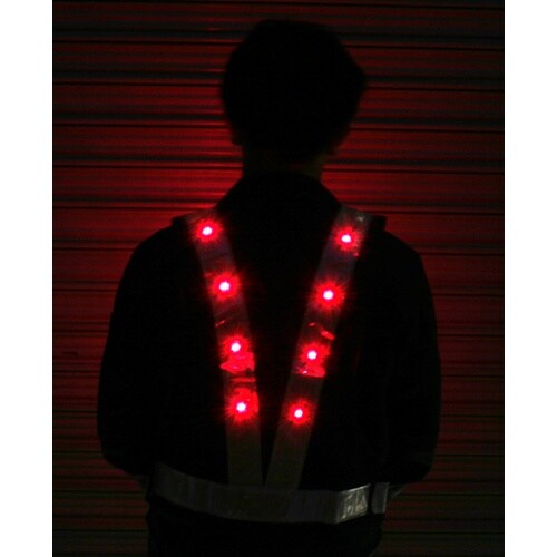 LED 安全反射ベスト 白色